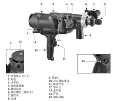 220-240V Frequency Demolition Tool Set Dry Drill With 2-speed Gearbox And 60mm Neck Diameter Durable