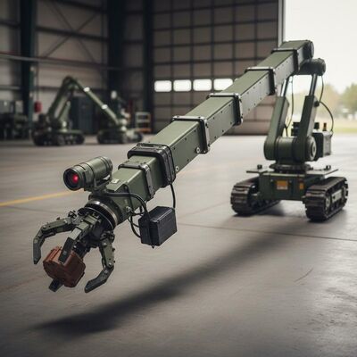 EOD Telescopic Manipulator with 4.5m Mechanical Arm Length 360° Rotating Electric Control and Infrared Night-Vision Camera for Bomb Disposal