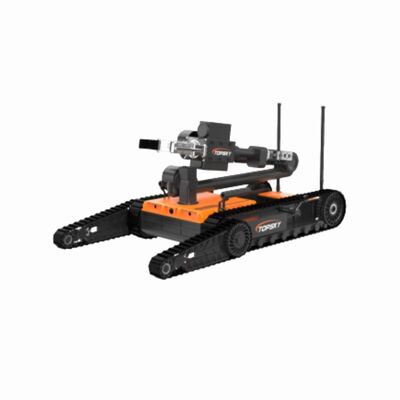 7 डिग्री की स्वतंत्रता के साथ रोबोटिक आर्म और 45 डिग्री ढलान पर चढ़ने की क्षमता वाला हल्के विस्फोटक गोला-बारूद निपटान रोबोट